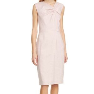 TAILORED by REBECCA TAYLOR Twist Front Sheath Dress, Rosa, Size 2